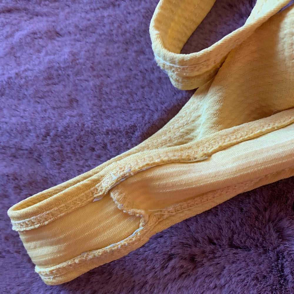 Size Small Ribbed Yellow Micro Swim Set - Picture 12 of 13